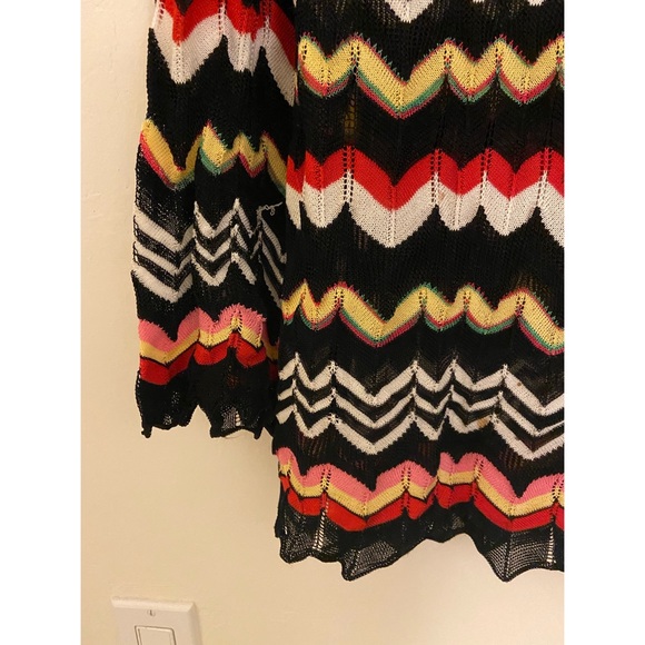 RARE! Missoni Chevron Black and Rainbow Cover Up - Picture 4 of 9